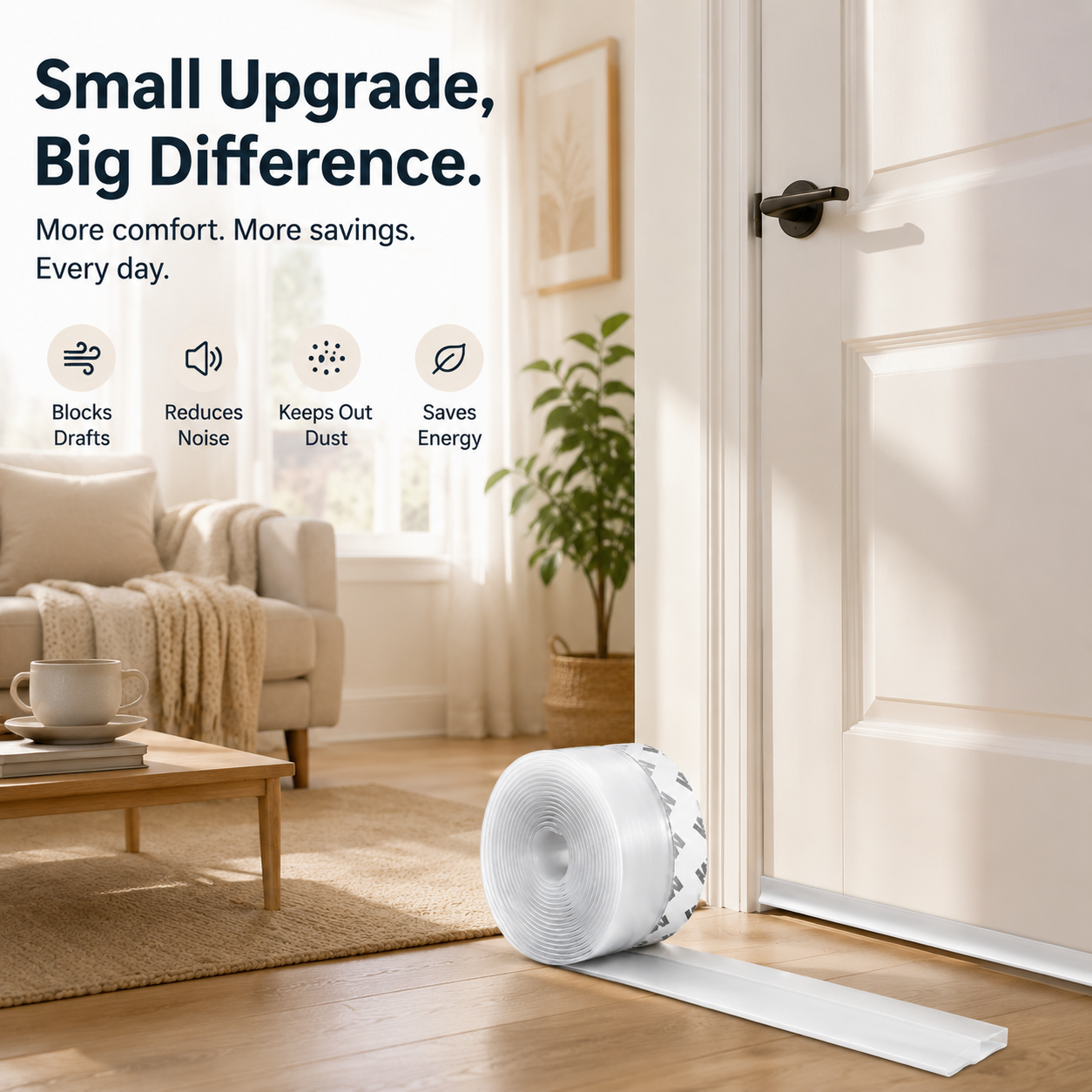 🚪 Self-Adhesive Door Draft Seal Strip | Block Drafts & Dust
