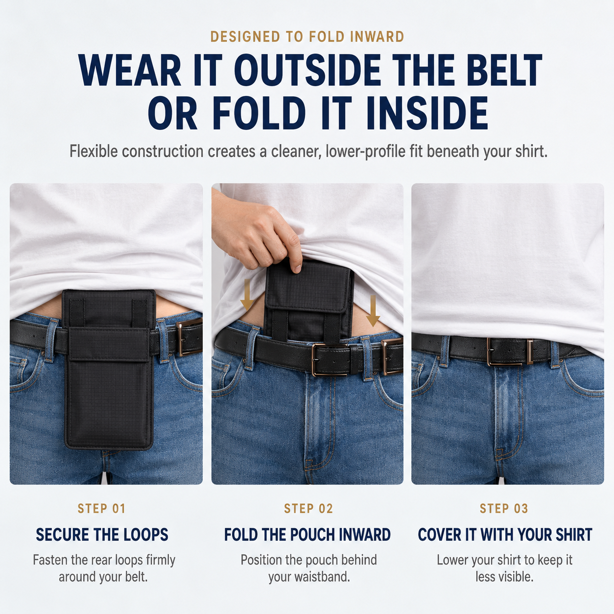 Hidden RFID-Blocking Travel Wallet