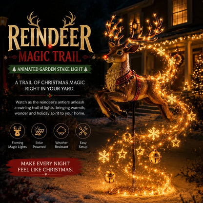 🎅✨ 2026 New Santa’s Flying Sleigh Gift Cascade – Solar Christmas Garden Light