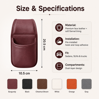 🧰Leather Double-Layer Car Door Storage Pocket