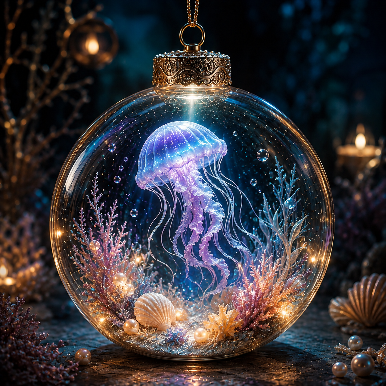 🌊✨Ocean Series Illuminated 3D Model Decorations