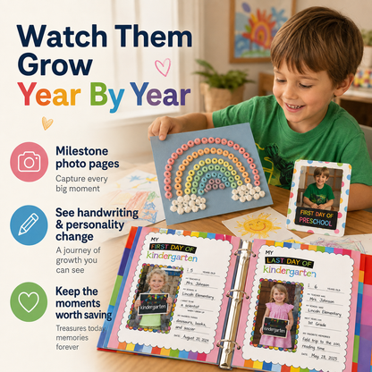 📚 School Days Memory Book – Simple & Stylish Keepsake Album, 2 Styles Available