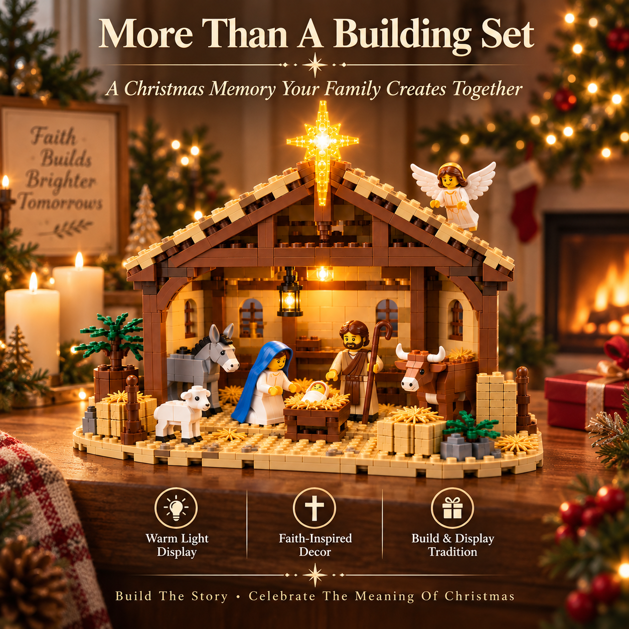 Nativity Story Building Set Christmas Display
