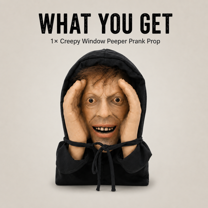 👻 👀Creepy Window Prank Mask – Realistic Halloween Scare Prop