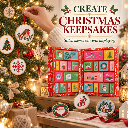 🎄🧵 2026 Cross Stitch Advent Calendar Box | 24 Days of Stitching Surprises for a Magical December 🎁 ✨