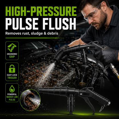 🚗High-Pressure Pulse Flush Gun Kit for Radiator Cleaning