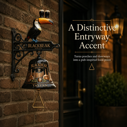 🍺Vintage Celtic Toucan Cast Iron Wall Bell – Classic Tavern Decor For Entry & Home Bar