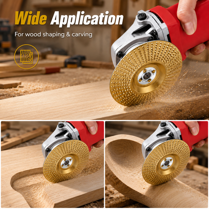 🔥 Wood Shaping Disc for Angle Grinder – Fast-Cut Carbon Steel Carving Wheel