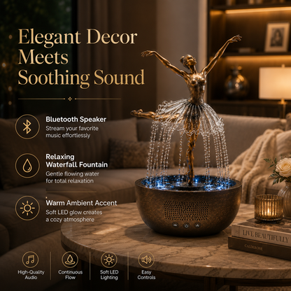 Cyrarise ™🎁Elegant Ballerina Waterfall Fountain Lamp