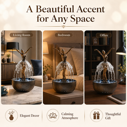 Cyrarise ™🎁Elegant Ballerina Waterfall Fountain Lamp