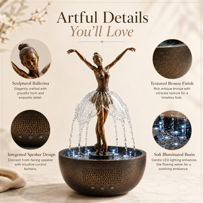 Cyrarise ™🎁Elegant Ballerina Waterfall Fountain Lamp