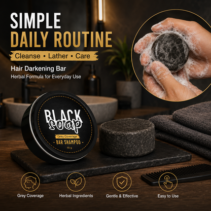 🔥Natural Gray Hair Darkening Shampoo Bar