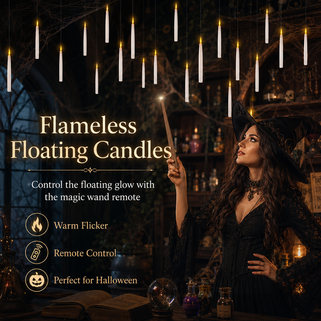 🪄55% OFF TODAY🕯️ Magic Wand Flameless Candles🎄Wave the Wand. Light the Magic.