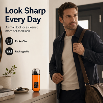 🔥 LAST DAY 49% OFF-🛠️Professional LED Display Nose Hair Trimmer