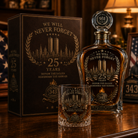 750ml Memorial Decanter + 6 Glasses Gift Set