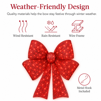 🔥49% OFF Hot Sale🎁✨🎄 48-Inch Lighted Christmas Bow 🎀