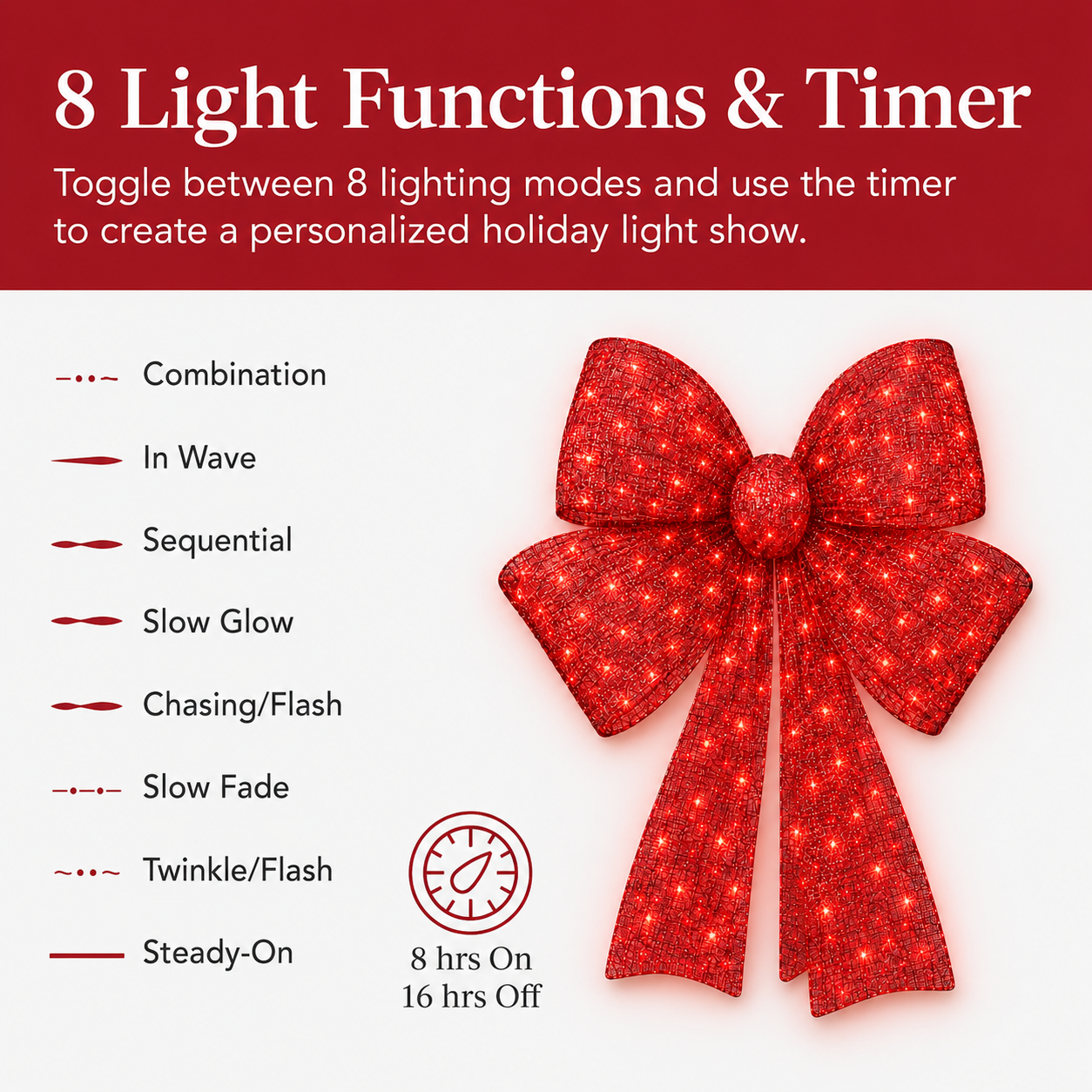 🔥49% OFF Hot Sale🎁✨🎄 48-Inch Lighted Christmas Bow 🎀