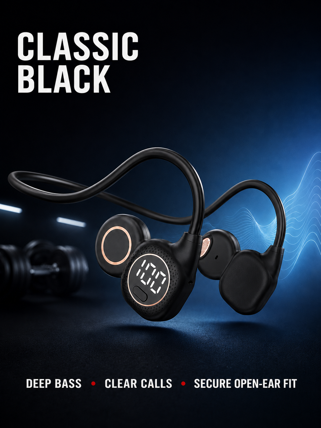 🔥 Hot Deal Open-Ear Neckband Bluetooth 6.0 Headphones – HiFi Stereo, ENC Calls & Sweatproof