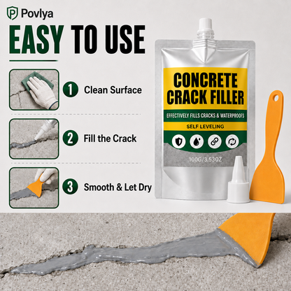 Easy to use concrete crack filler