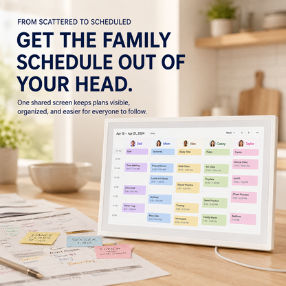 📅 10.1″ Smart Family Calendar & Digital Photo Frame – Wi-Fi Touchscreen Home Organizer