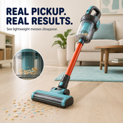 🧹 3-in-1 Kids’ Real-Pickup Vacuum – Rechargeable Pretend Cleaning Toy