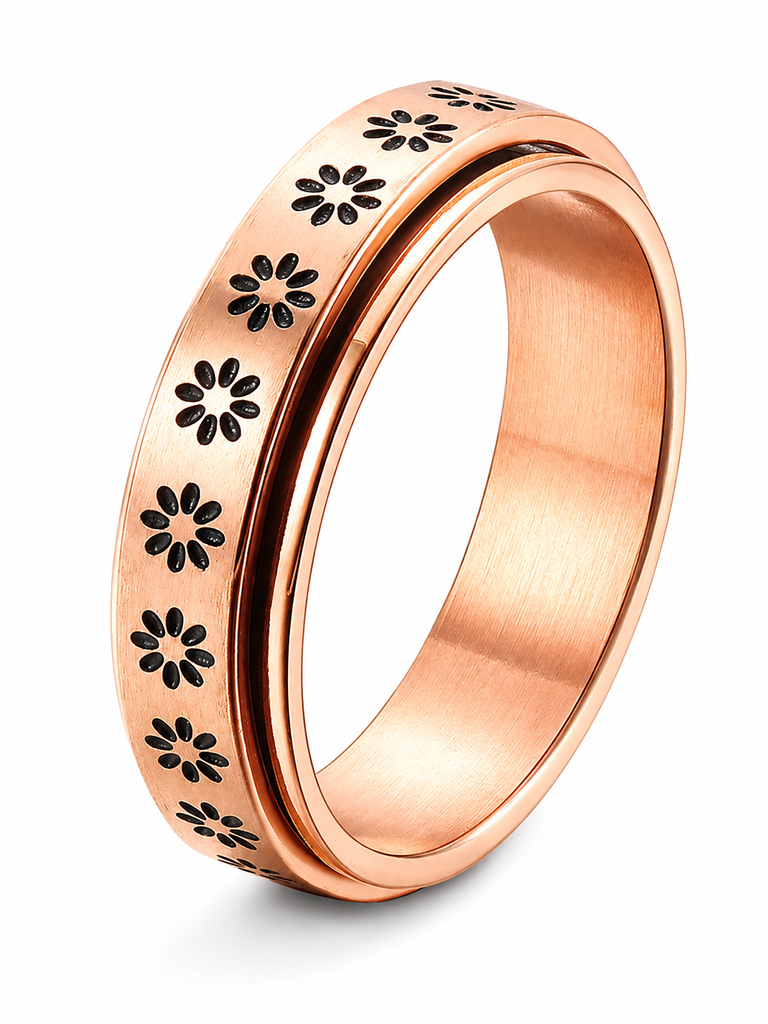 💖 Inspirational Gift ✨ 925 Silver-Plated Christian Spinner Ring with Psalm 46:5 & Holy Cross 🙏