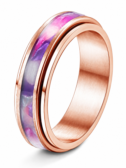💖 Inspirational Gift ✨ 925 Silver-Plated Christian Spinner Ring with Psalm 46:5 & Holy Cross 🙏