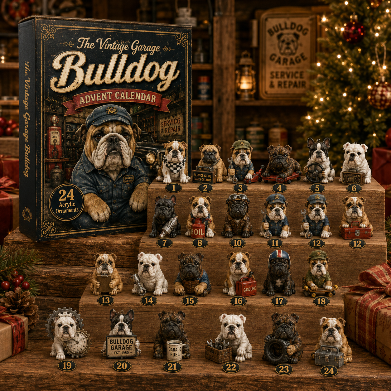 🔧 Vintage Garage Bulldog Advent Calendar 2026 – 24 Days of Classic Bulldog Garage Surprises