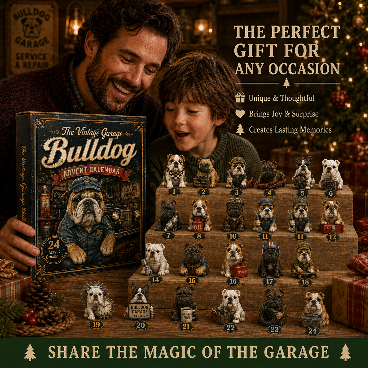 🔧 Vintage Garage Bulldog Advent Calendar 2026 – 24 Days of Classic Bulldog Garage Surprises