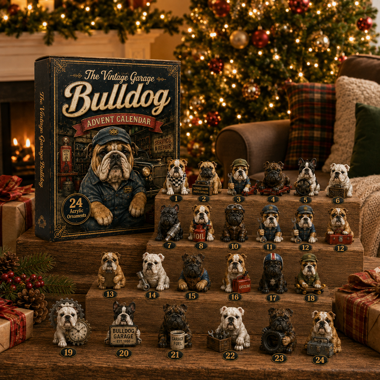 🔧 Vintage Garage Bulldog Advent Calendar 2026 – 24 Days of Classic Bulldog Garage Surprises