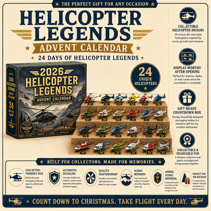 2026 Helicopter Legends Advent Calendar – 24 Days of Collectible Helicopter Surprises