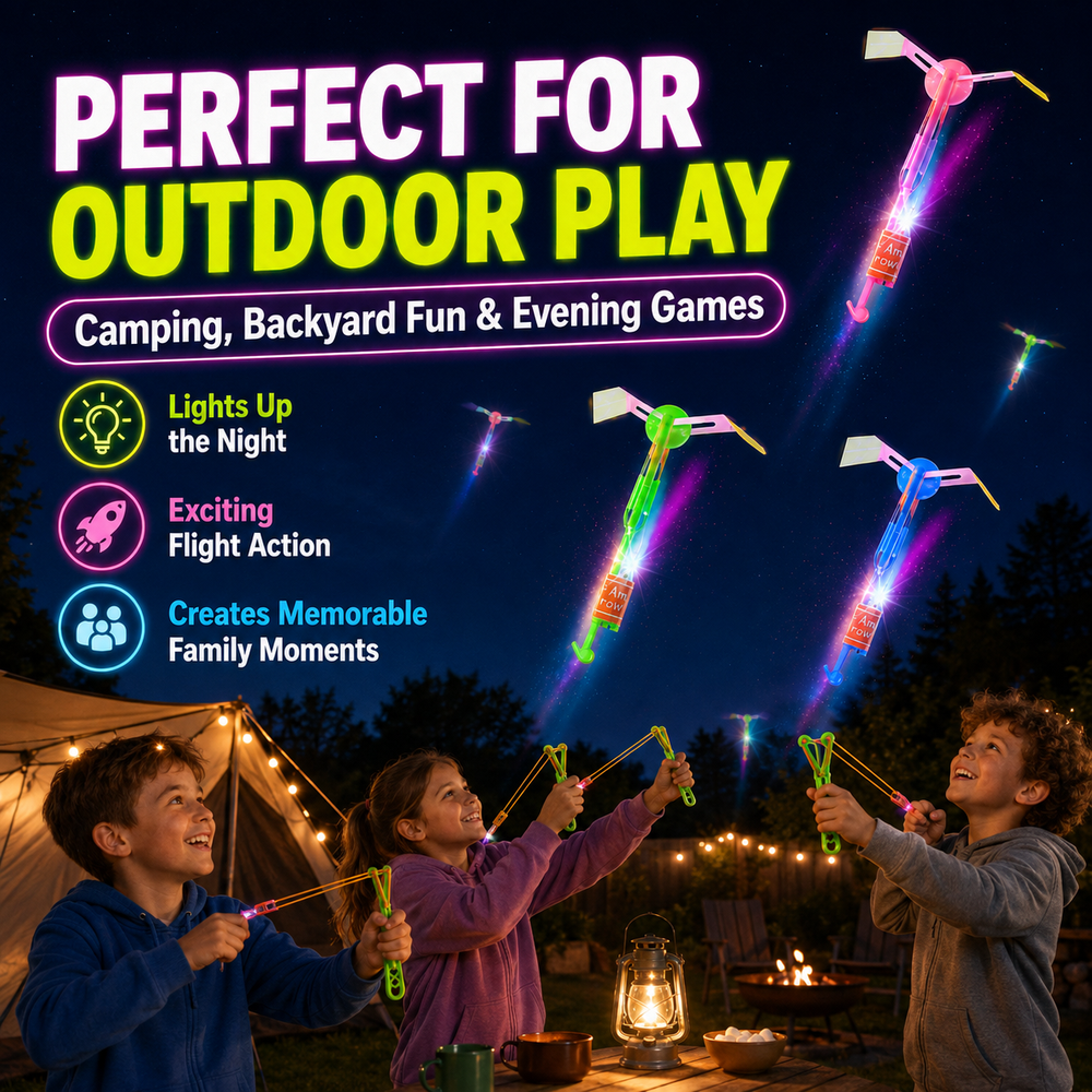 Outdoor nighttime LED helicopter play
