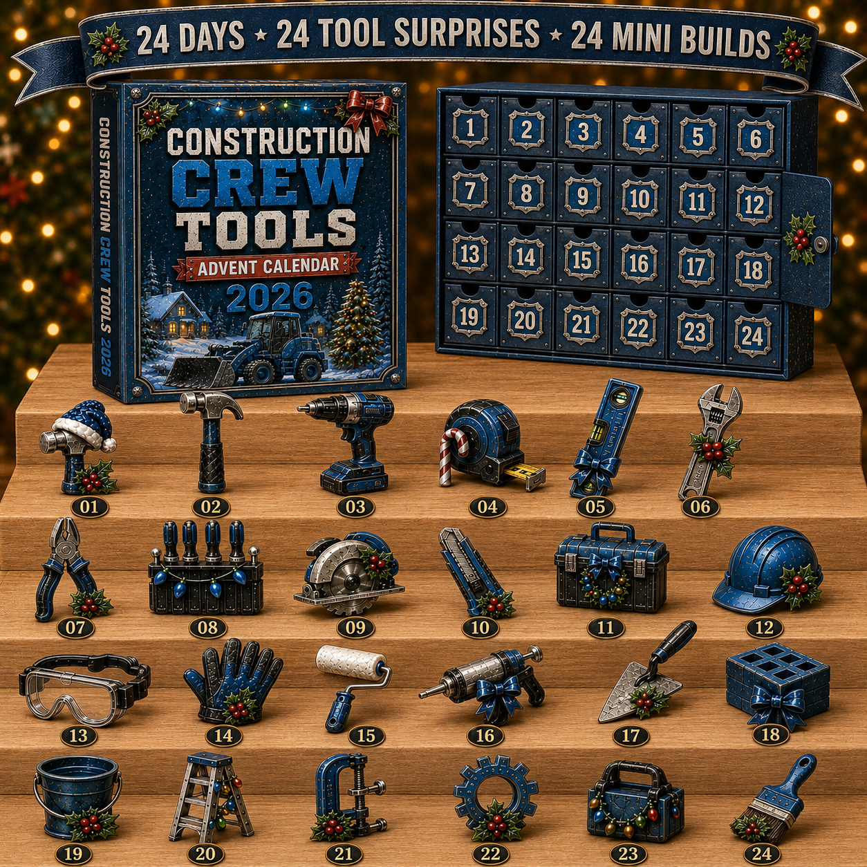 Construction Crew Tools Advent Calendar 2026 - 24-Day Festive Countdown