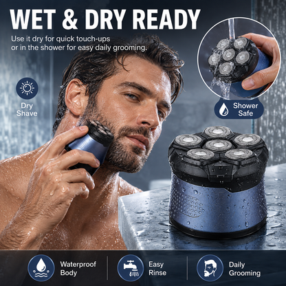 🔥🛠️Head Shavers for Bald Men, IPX7 Waterproof Wet/Dry Head Shavers for Men