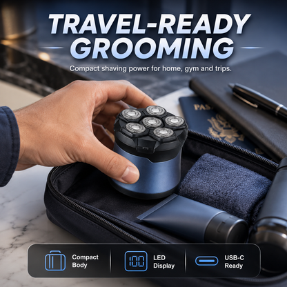 Travel ready head shaver