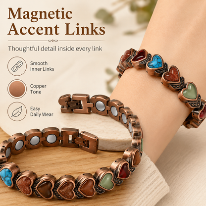 🔥🎁Copper Bracelet for Women, Pure Copper Magnetic Bracelets, Natural Unique Gemstone