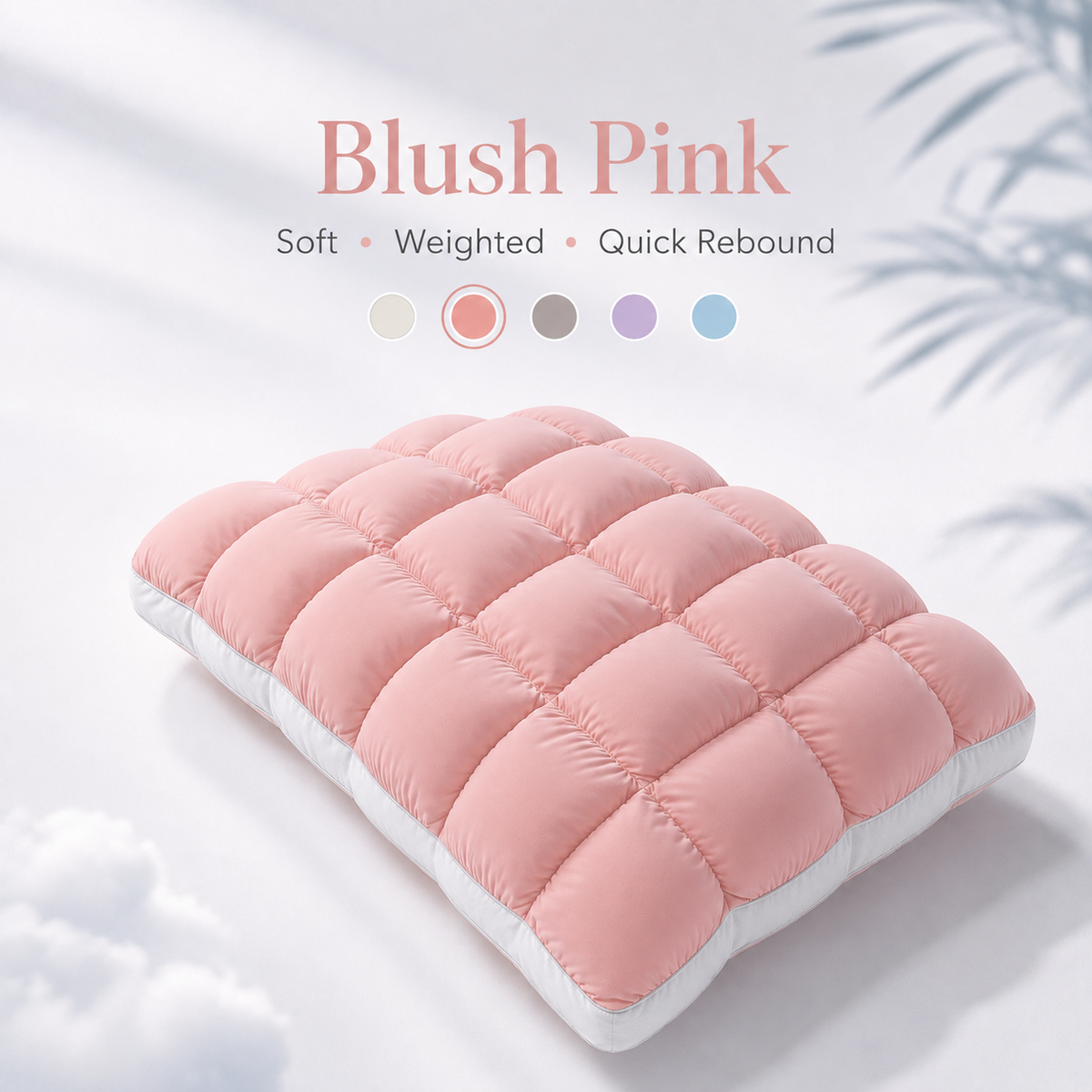 Cloud-Like Weighted Comfort Pillow – Soft Neck Support