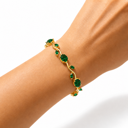 🌷 Bestseller Pink Tulip Bracelet for Women – Gold-Plated Stainless Steel ✨