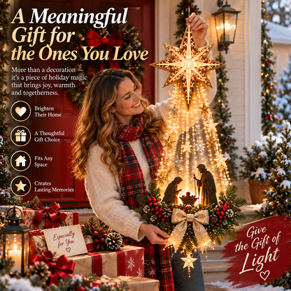 ✨Last Day 49% OFF✨ ✝️ Bethlehem Star of Faith – Lighted Nativity Wall Decor