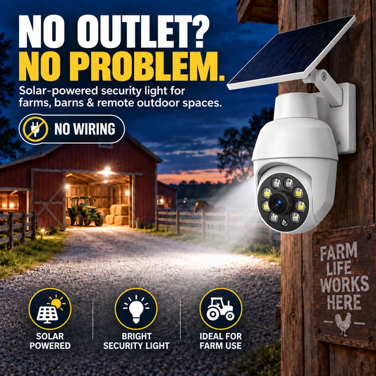 🔥 Solar Powered Simulated Surveillance Camera Street Light