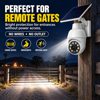 🔥 Solar Powered Simulated Surveillance Camera Street Light