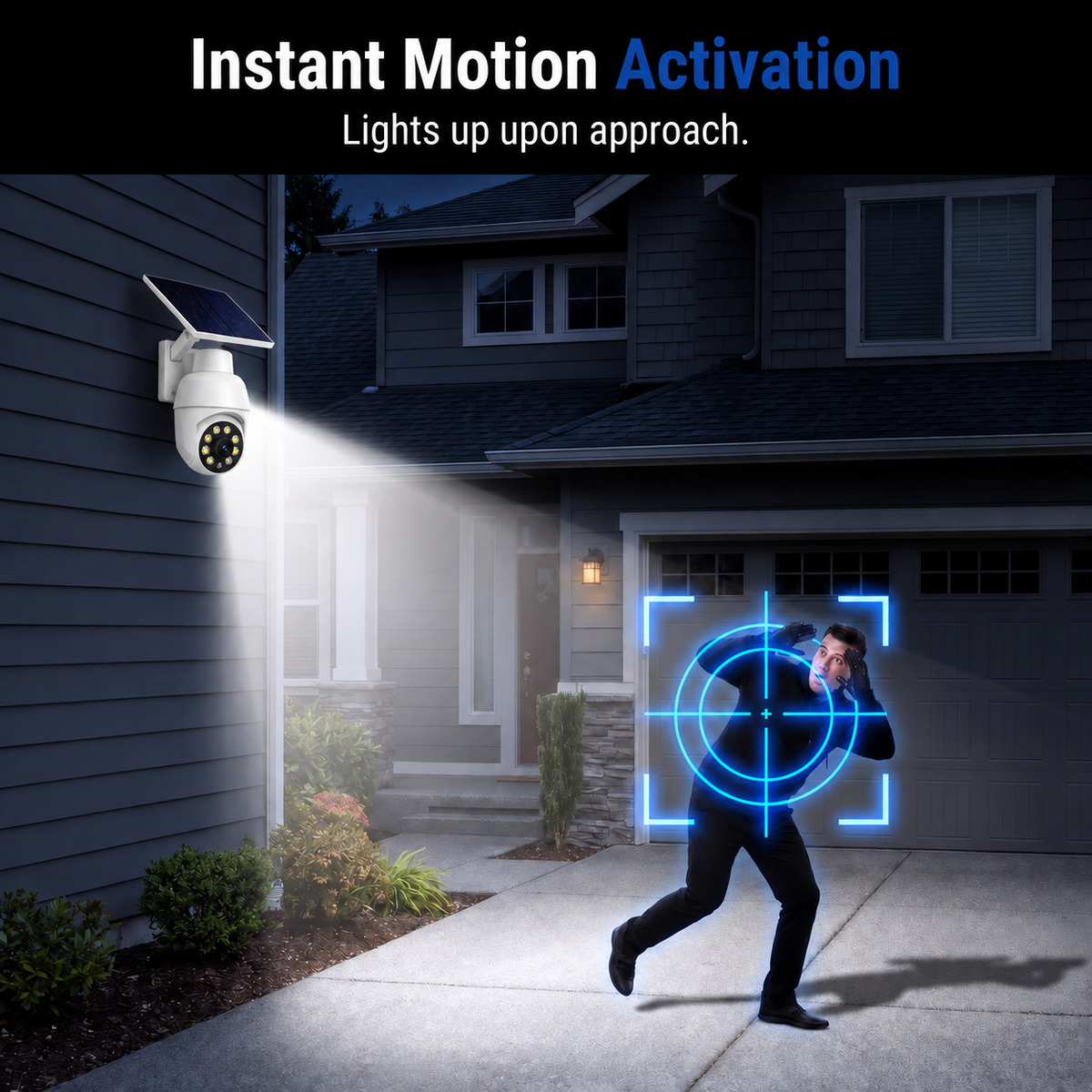 🔥 Solar Powered Simulated Surveillance Camera Street Light