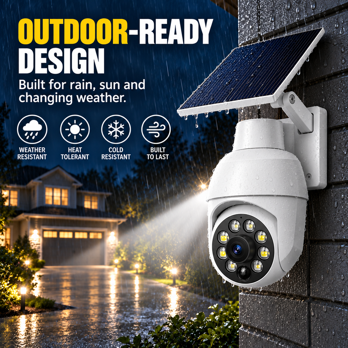 🔥 Solar Powered Simulated Surveillance Camera Street Light