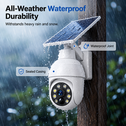🔥 Solar Powered Simulated Surveillance Camera Street Light