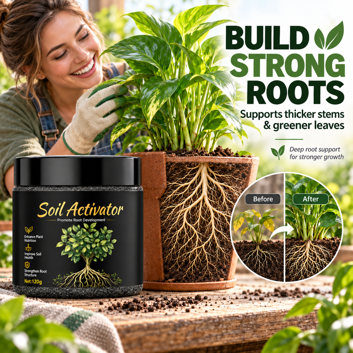 🪴 All-in-One Organic Soil Activator for Thriving Roots & Lush Greenery