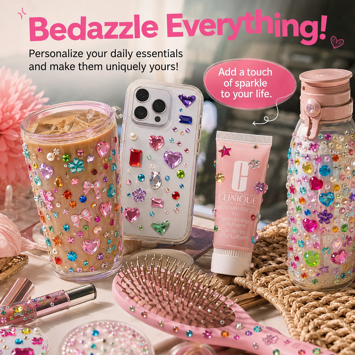 ✨ 3500Pcs Self-Adhesive Rhinestone Sticker Kit – 12 Sheets 3D Gem & Pearl Craft Stickers 💎