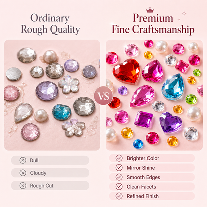 ✨ 3500Pcs Self-Adhesive Rhinestone Sticker Kit – 12 Sheets 3D Gem & Pearl Craft Stickers 💎