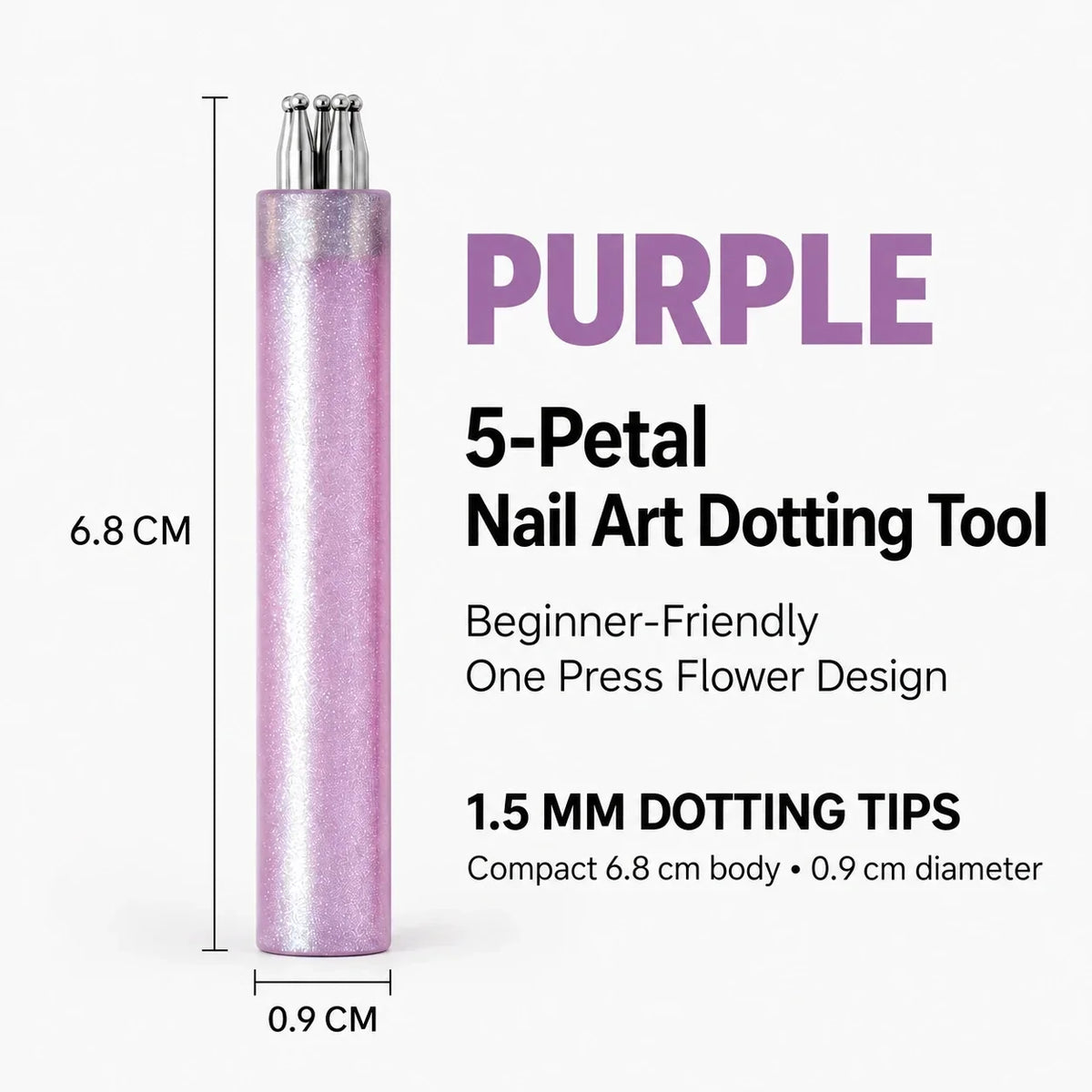 5-Petal Flower Nail Art Stamp | DIY Floral Nail Tool