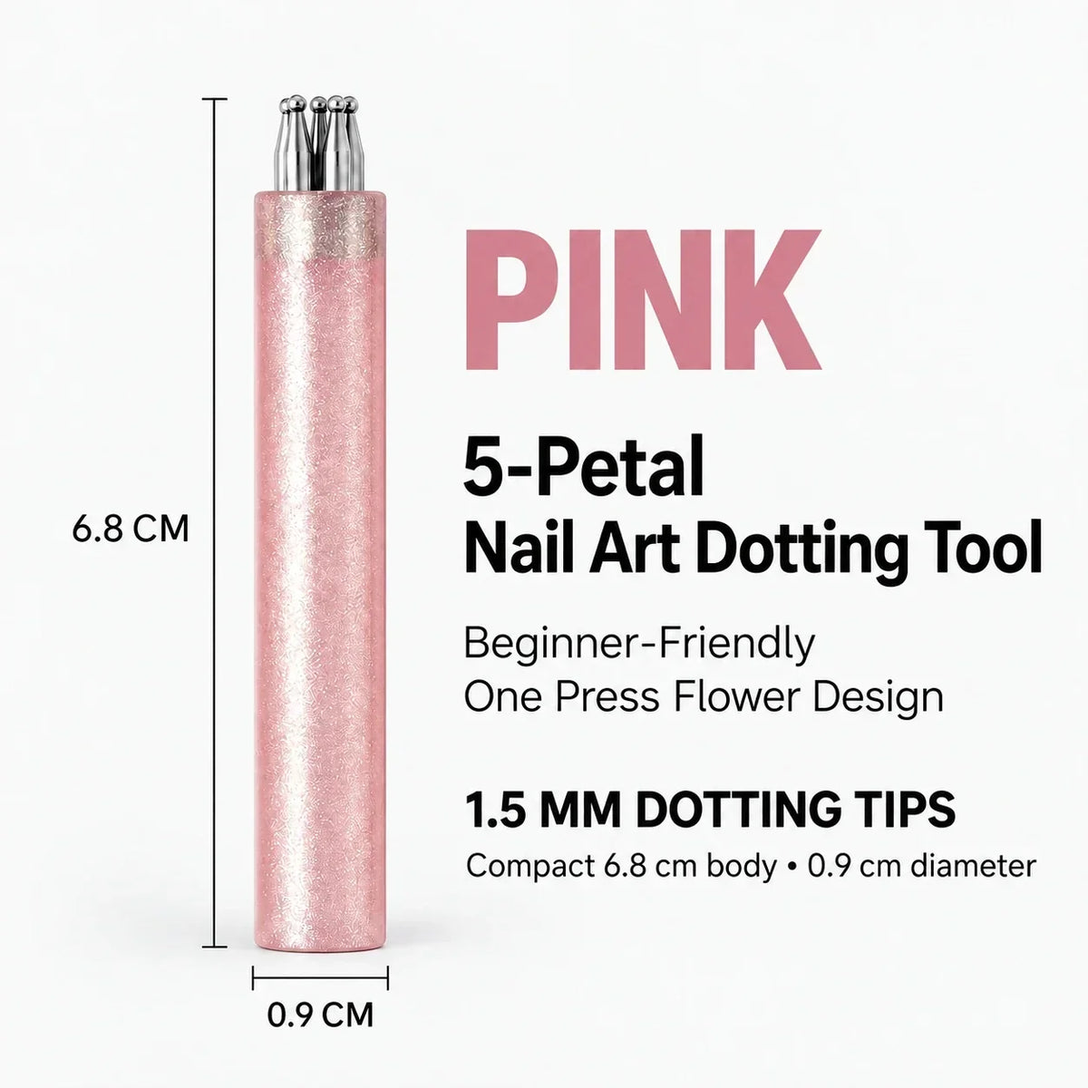 5-Petal Flower Nail Art Stamp | DIY Floral Nail Tool