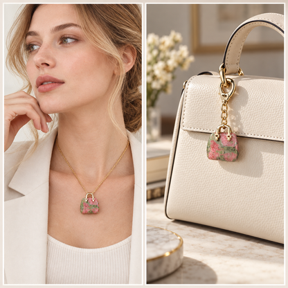 🔮 Mini Natural Crystal Handbag Charms – Lucky Aura Energy DIY Jewelry Pendants ✨